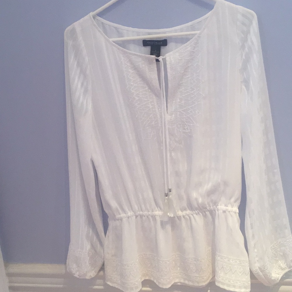 New without tags WHBM blouse white, size 2.
